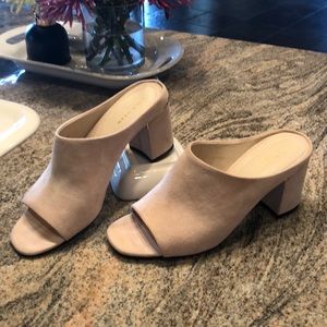 Cole Haan suede block heel sandals
